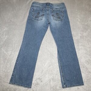 Silver‎ Jeans Co. Jeans Womens Sz 27 Light Wash Denim Mid Rise 26" Inseam